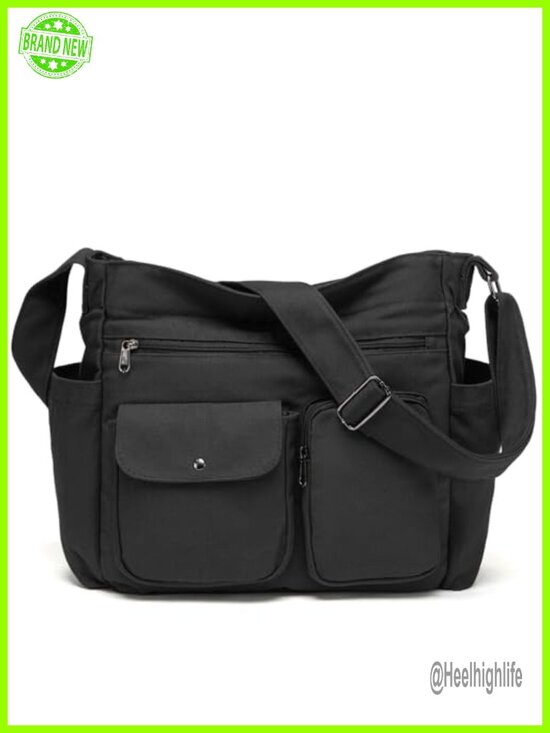 Handbags - Large Canvas Tote Crossbody Hobo Shoulder Bag Laptop Work Travel